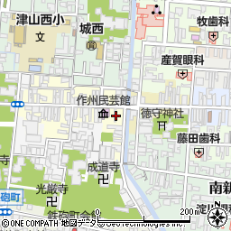 岡山県津山市西今町13周辺の地図