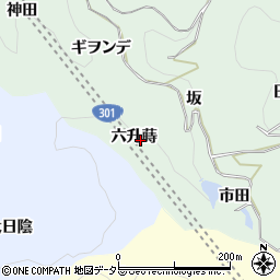 愛知県豊田市鍋田町六升蒔周辺の地図