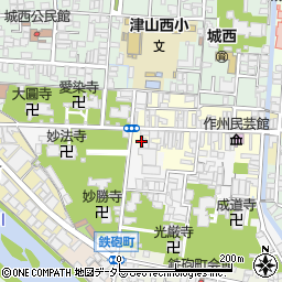 岡山県津山市西今町48周辺の地図