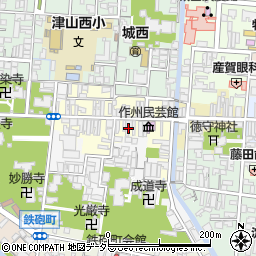 岡山県津山市西今町22周辺の地図