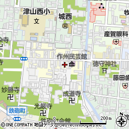 岡山県津山市西今町21周辺の地図