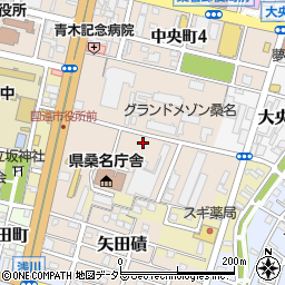 三重県桑名市中央町5丁目周辺の地図