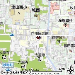 岡山県津山市西今町19周辺の地図
