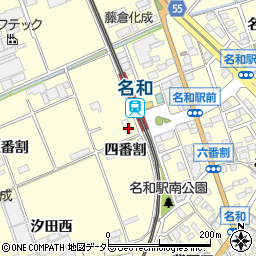 愛知県東海市名和町四番割周辺の地図