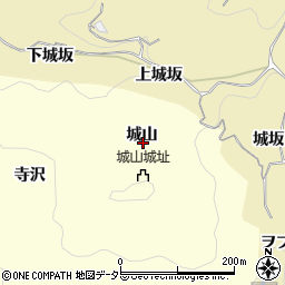 愛知県豊田市大内町城山周辺の地図