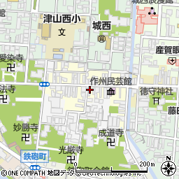 岡山県津山市西今町24周辺の地図