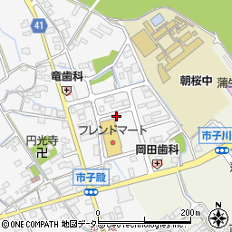 滋賀県東近江市市子殿町周辺の地図