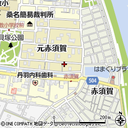 三重県桑名市元赤須賀3周辺の地図