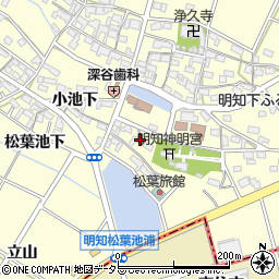 愛知県みよし市明知町松葉池浦2周辺の地図