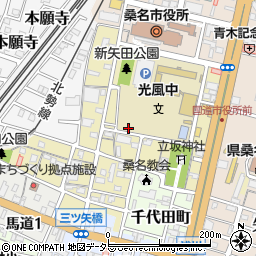 三重県桑名市新矢田周辺の地図