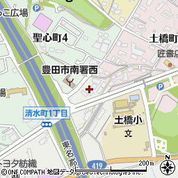 愛知県豊田市清水町1丁目3周辺の地図