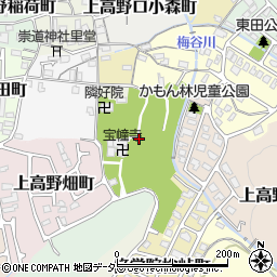 京都府京都市左京区上高野釜土町周辺の地図