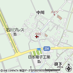 愛知県豊明市沓掛町中川186周辺の地図