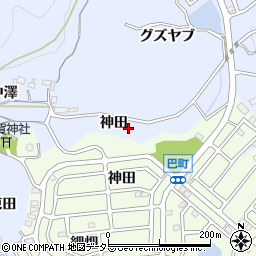 愛知県豊田市松平志賀町神田周辺の地図