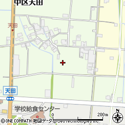 兵庫県多可郡多可町中区天田周辺の地図