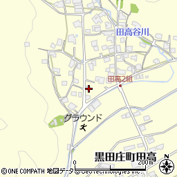 兵庫県西脇市黒田庄町田高630周辺の地図