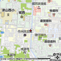 岡山県津山市西今町83周辺の地図
