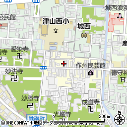 岡山県津山市西今町61周辺の地図