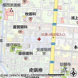 中西時計店周辺の地図