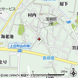 愛知県豊田市上丘町山の神周辺の地図