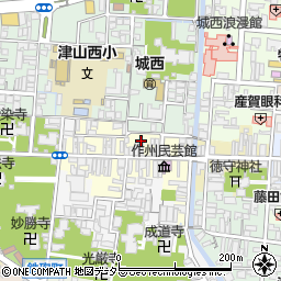 岡山県津山市西今町72周辺の地図