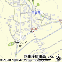 兵庫県西脇市黒田庄町田高620周辺の地図