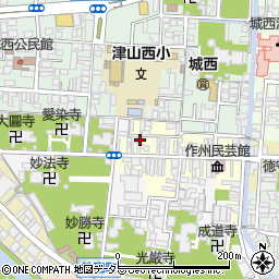 岡山県津山市西今町54周辺の地図