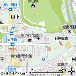 津山社会教育文化財団津山科学教育博物館周辺の地図