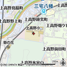 京都府京都市左京区上高野松田町周辺の地図