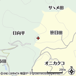 愛知県豊田市鍋田町日向平周辺の地図