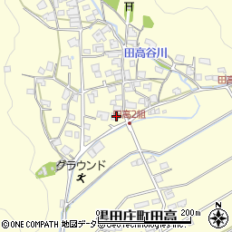兵庫県西脇市黒田庄町田高621周辺の地図