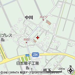 愛知県豊明市沓掛町（中川）周辺の地図