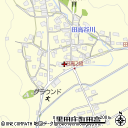 兵庫県西脇市黒田庄町田高622周辺の地図