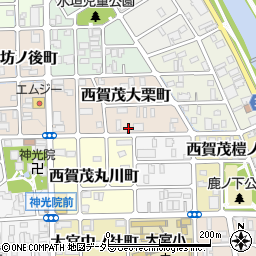 フルーツパーク西賀茂大栗町第２駐車場周辺の地図