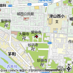 愛染寺周辺の地図