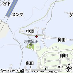 愛知県豊田市松平志賀町中澤周辺の地図