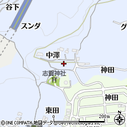 愛知県豊田市松平志賀町（中澤）周辺の地図
