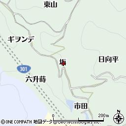 愛知県豊田市鍋田町坂周辺の地図