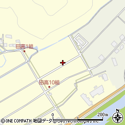 兵庫県西脇市黒田庄町田高周辺の地図