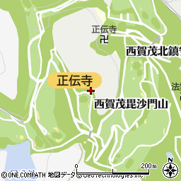 京都府京都市北区西賀茂毘沙門山周辺の地図