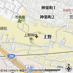 三重県桑名市上野周辺の地図