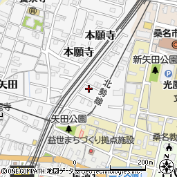 三重県桑名市向陽町周辺の地図