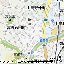 京都府京都市左京区上高野古川町周辺の地図