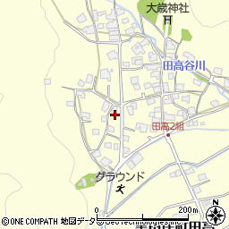 兵庫県西脇市黒田庄町田高726周辺の地図