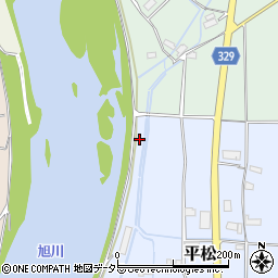 岡山県真庭市平松69周辺の地図