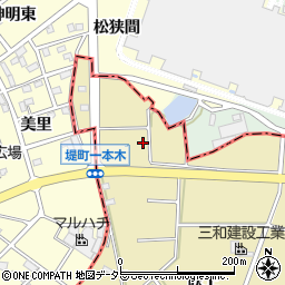 愛知県豊田市堤町一本木周辺の地図