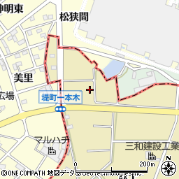 愛知県豊田市堤町（一本木）周辺の地図