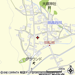 兵庫県西脇市黒田庄町田高635周辺の地図