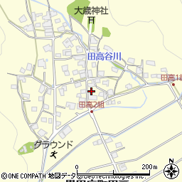 兵庫県西脇市黒田庄町田高612周辺の地図