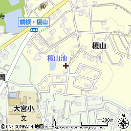 愛知県豊明市間米町榎山周辺の地図